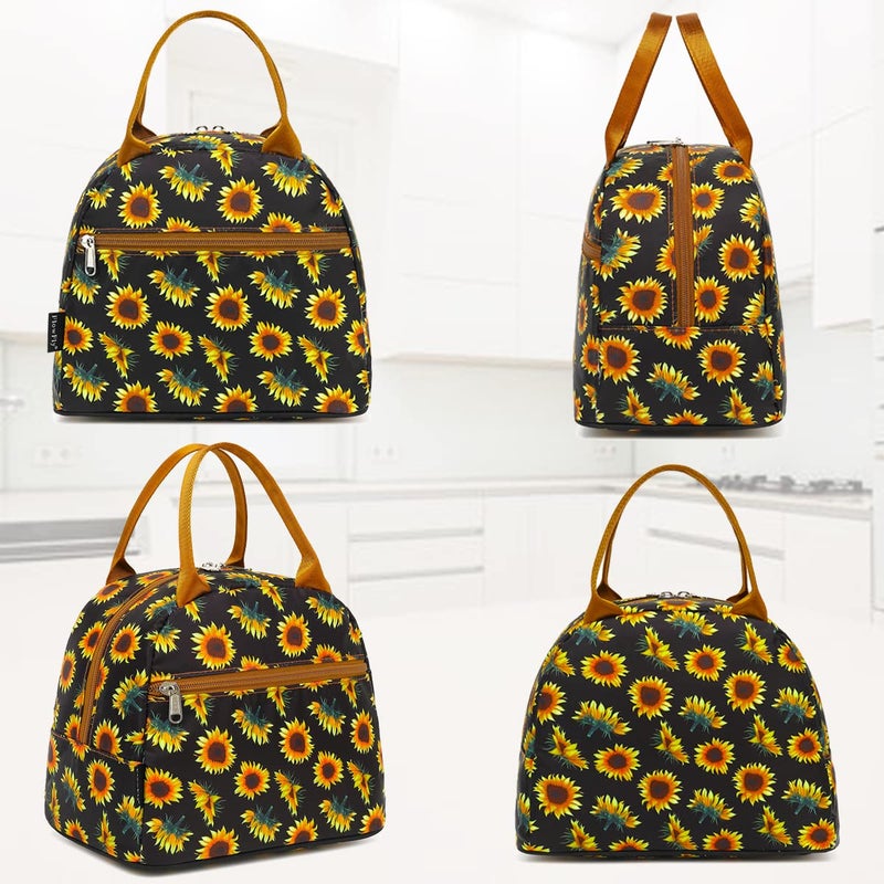 FlowFly Insulated Lunch Cooler Bag - Tote Bag Organizer for Women/Men, SunFlower - Image 5